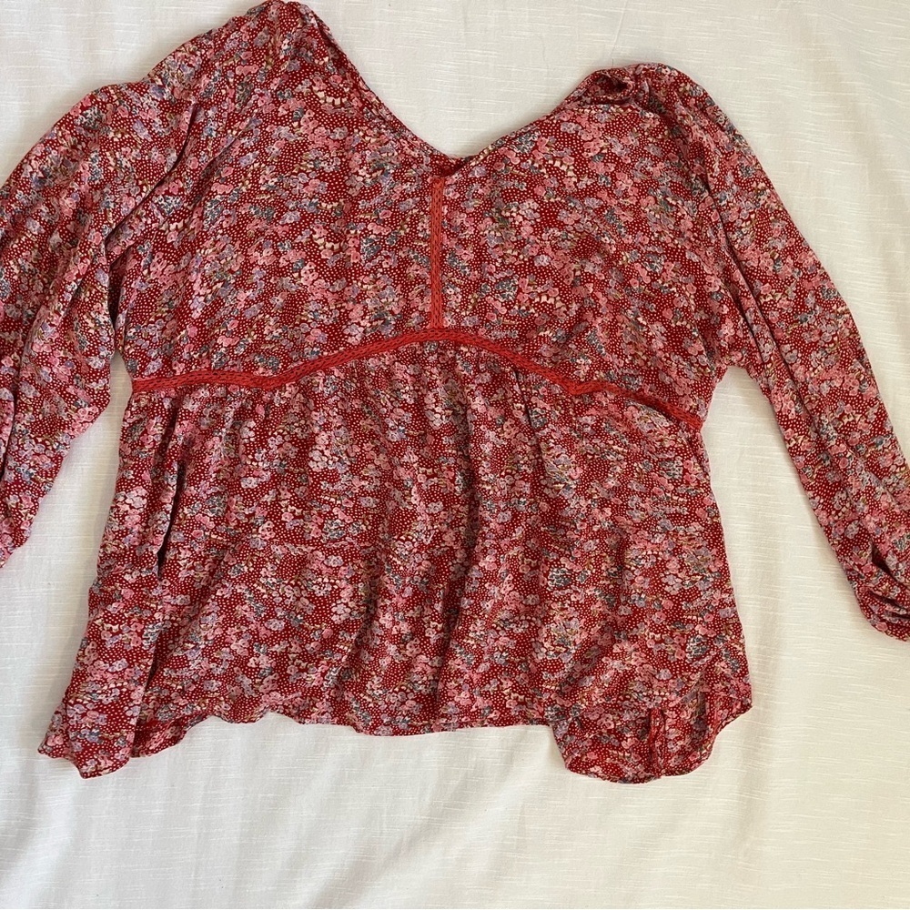 116-Sky and Sand 4X boho blouse